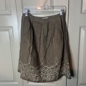 dress barn skirt size 6 y2k mini skirt brown preppy fairy boho indie pleated